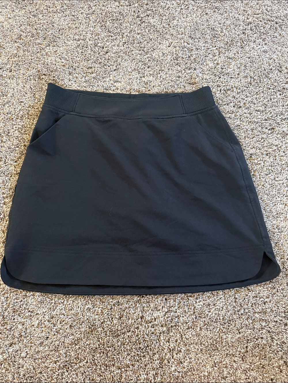 Black Athletic Skort with Side Pockets